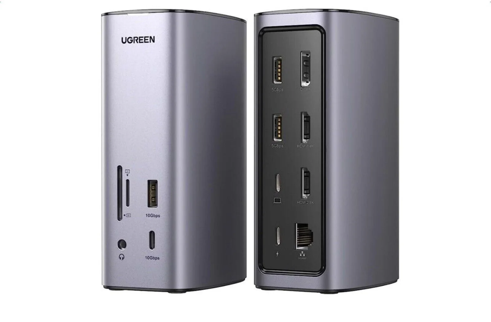 UGREEN CM555-90325 UGREEN 12-IN-1 Docking Station USB C to 8K HDMI DisplayPort "ABCD" Triple Display RJ45 PD100W Dock for Mac OS M1 10G USB 3.1 HUB