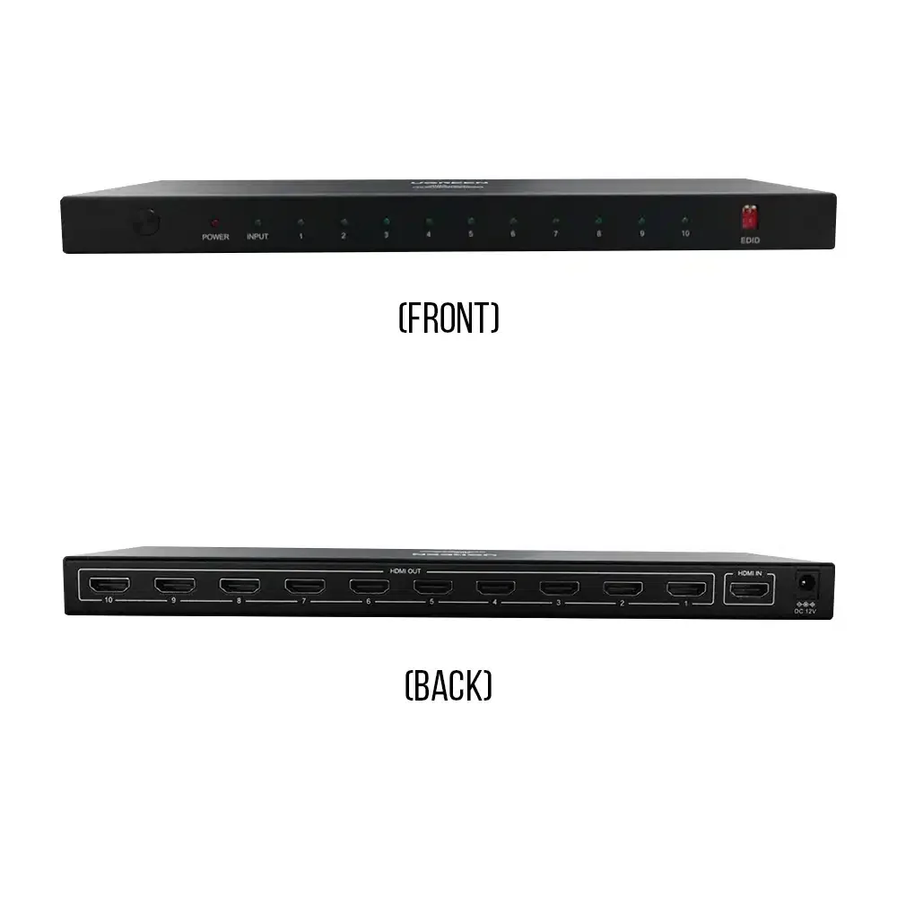 UGREEN CM514-50949 1 in 10 Out 4k 30hz 1080p 60hz HDMI view 2