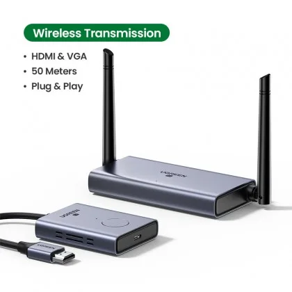 UGREEN CM506-50633A UGREEN Wireless HDMI Extender Video Transmitter and Receiver Kit 5G 50M Transmits Display HDMI Dongle
