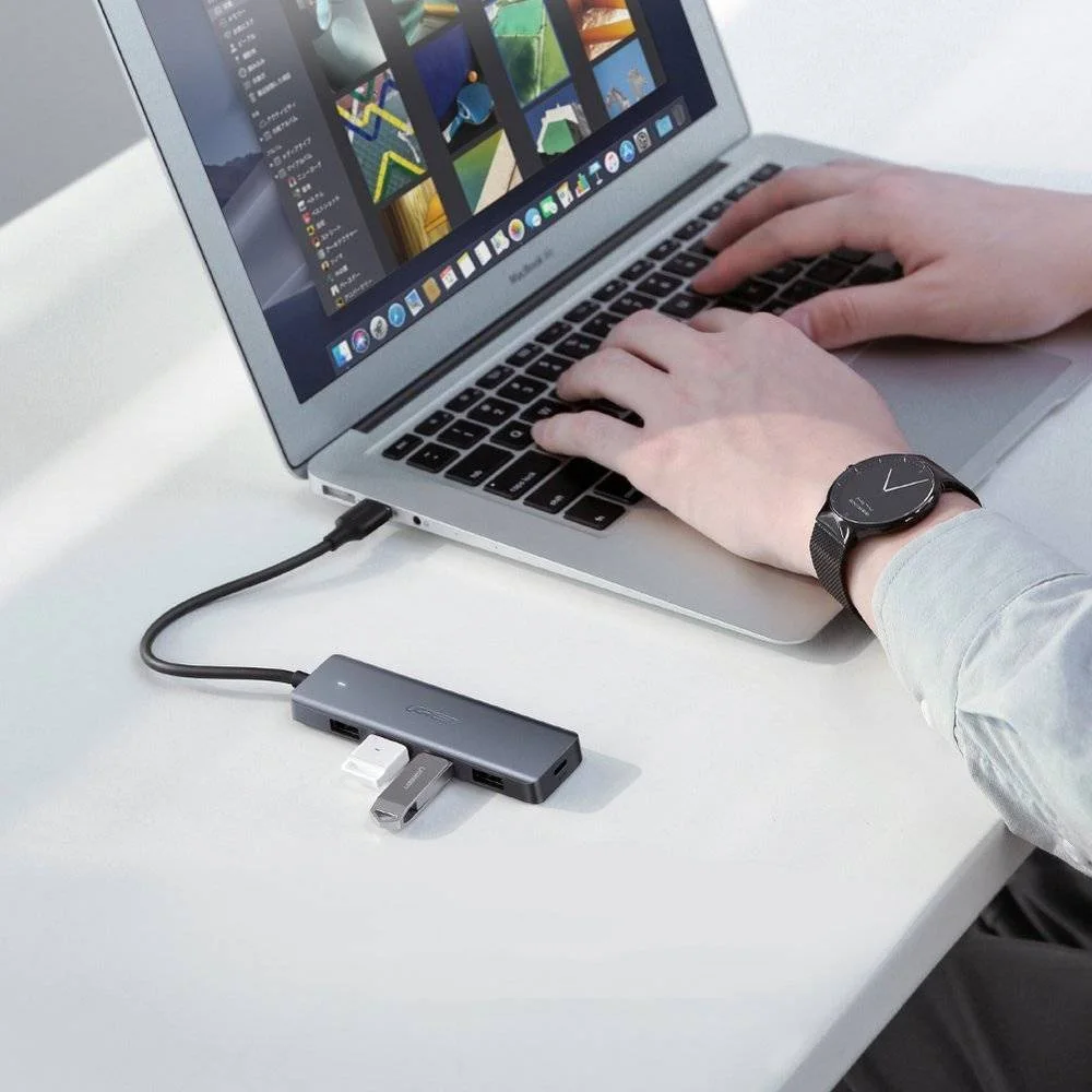 UGREEN CM219-50985 Ugreen 4-Port USB 3.0 Hub, Ultra Slim High-Speed USB Splitter Portable Extension Data Hub Compatible view 4