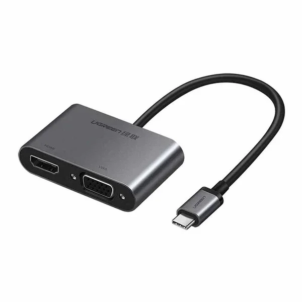UGREEN CM162-50505 Ugreen USB-C to HDMI 4K@30hz+ VGA 1920*1080/60HZ Converter with PD, support extend and copy mode at