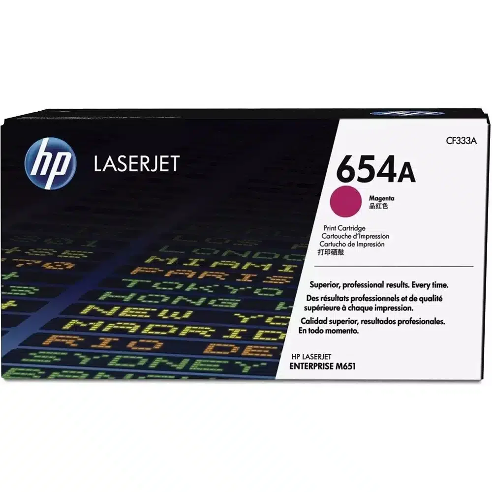 Hp 654A MAGENTA LJ TONER CART CF333A HP 654A Original Laser Toner Cartridge - Single Pack - Magenta - 1 Each - 15000 Pages