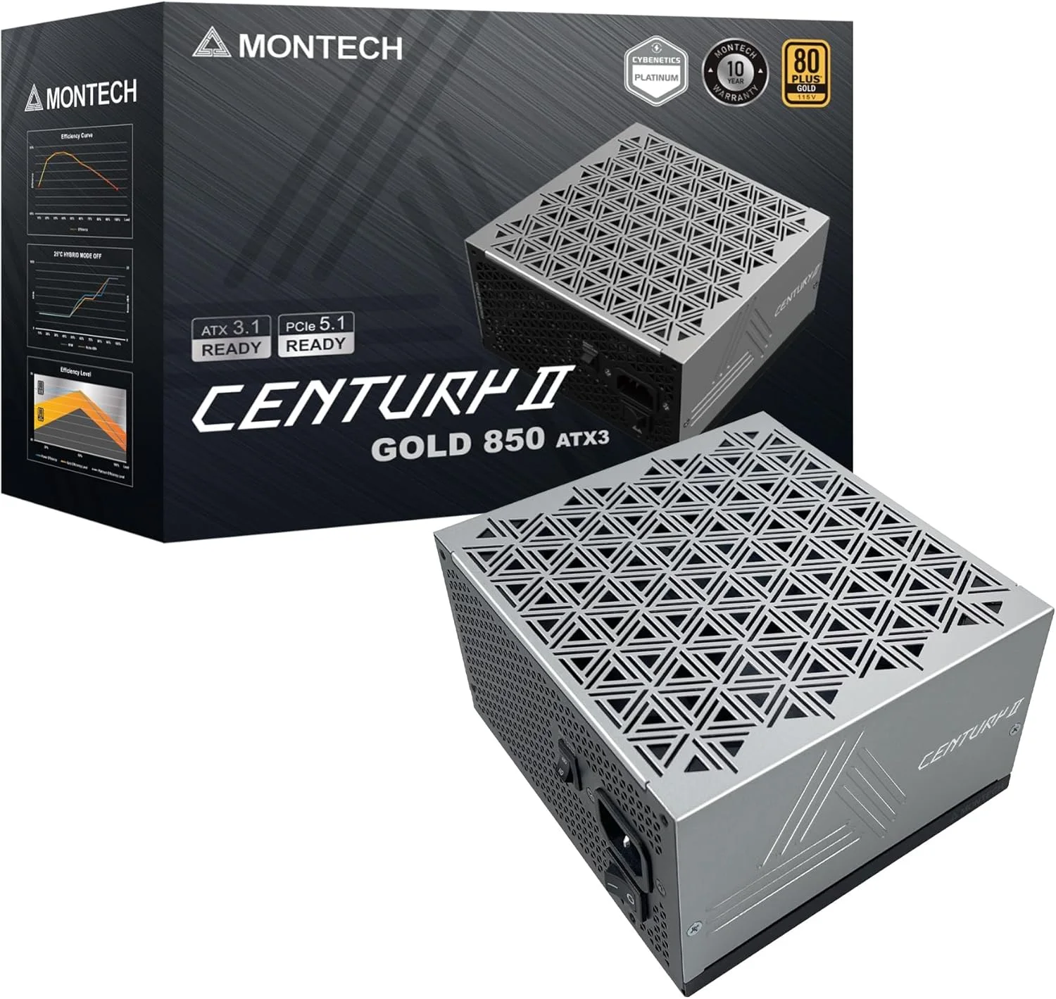 MONTECH CENTURY-850W MONTECH CENTURY 850W 80+ Gold Full Modular PSU