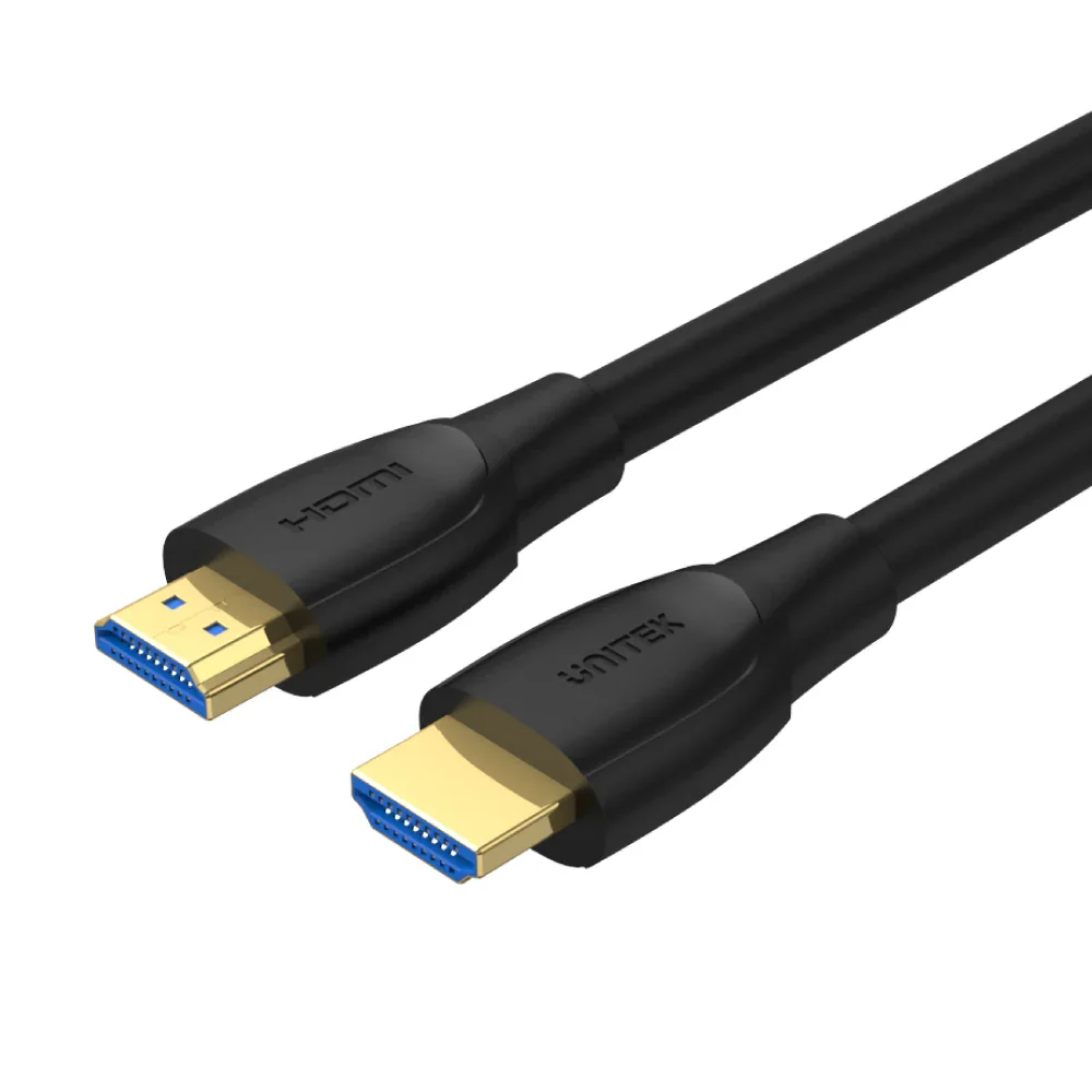 Unitek 20M HDMI2.0 Male to Male Cable Black Col Unitek 20 m HDMI A/V Cable - Cable for Audio/Video Device, VR Headset - First End: 1 x HDMI 2.0 Digital Audio/Video - Male - Second End: 1 x HDMI 2.0 Digital Audio/Video - Male - 18 Gbit/s - Supports up to3840 x 2160 - Shielding - Gold Plated Connector - 26 AWG - Black view 3