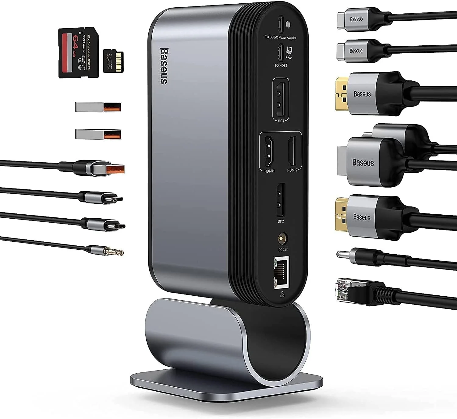 BASEUS BS-HUB001 Baseus 16 in 1 4-Monitors BS-HUB001 Docking Station