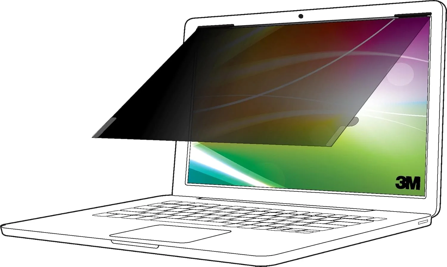 3M BP140W1B 3M™ Bright Screen Privacy Filter for 14in Laptop, 16:10