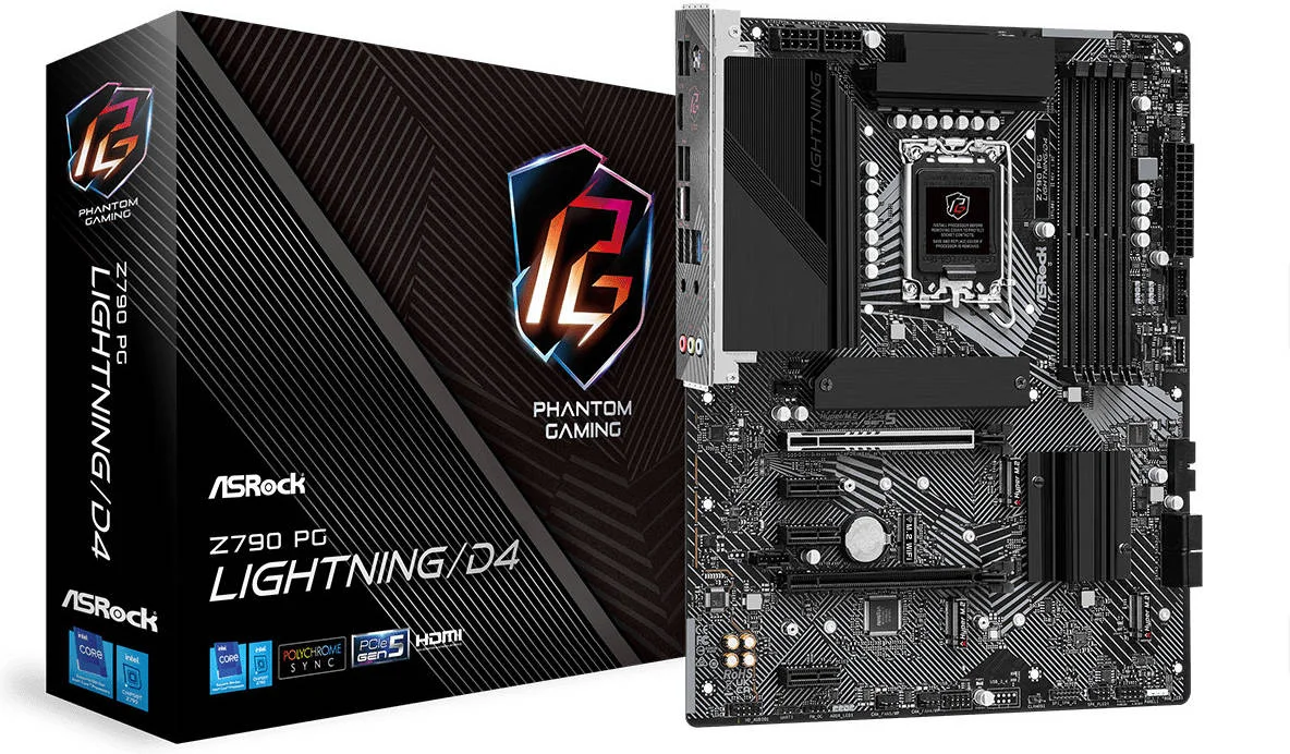 ASROCK ASR-90-MXBJM0-A0UAYZ ASRock Z790 PG LIGHTNING/D4 MOTHERBOARD
