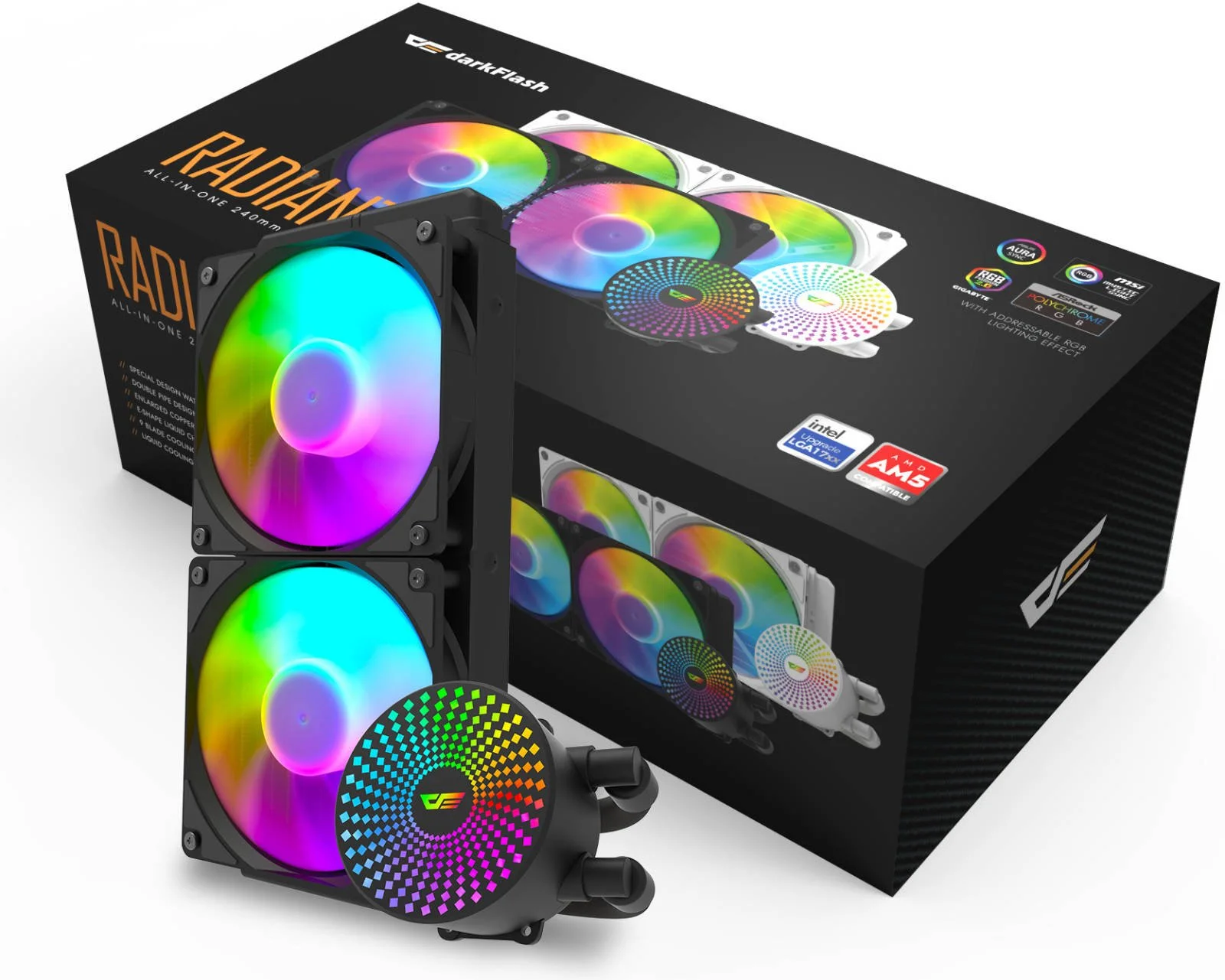 DARKFLASH AG-DF-DC240-ARGB-BK DarkFlash DC240 ARGB AIO 240 Black (AM5/LGA1700)