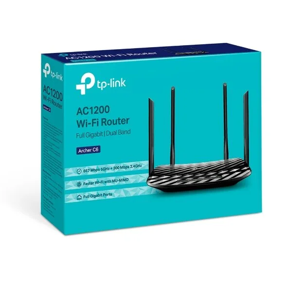 TP-Link AC 12G Archer C6 (AC1200) Dual-Band Gigabit Wi-Fi Router