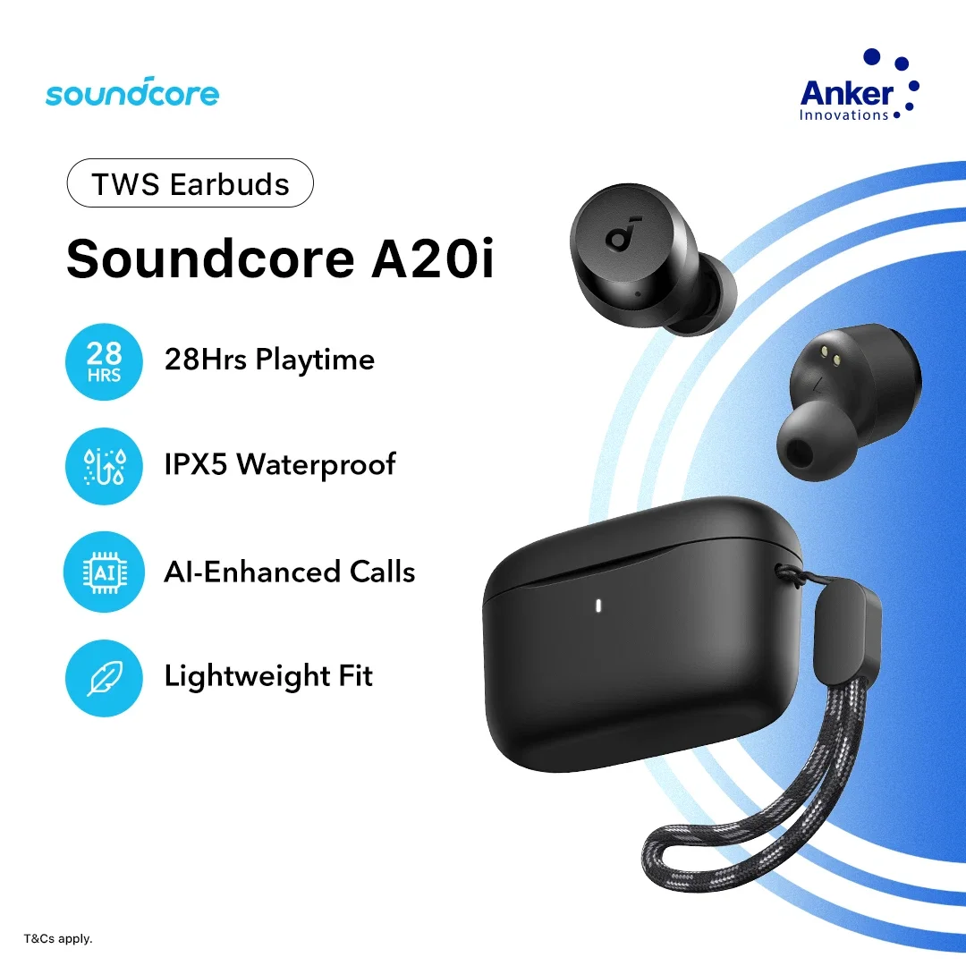 ANKER A3948H11 Anker Soundcore A20i True Wireless Earbuds – A3948H11 – Black
