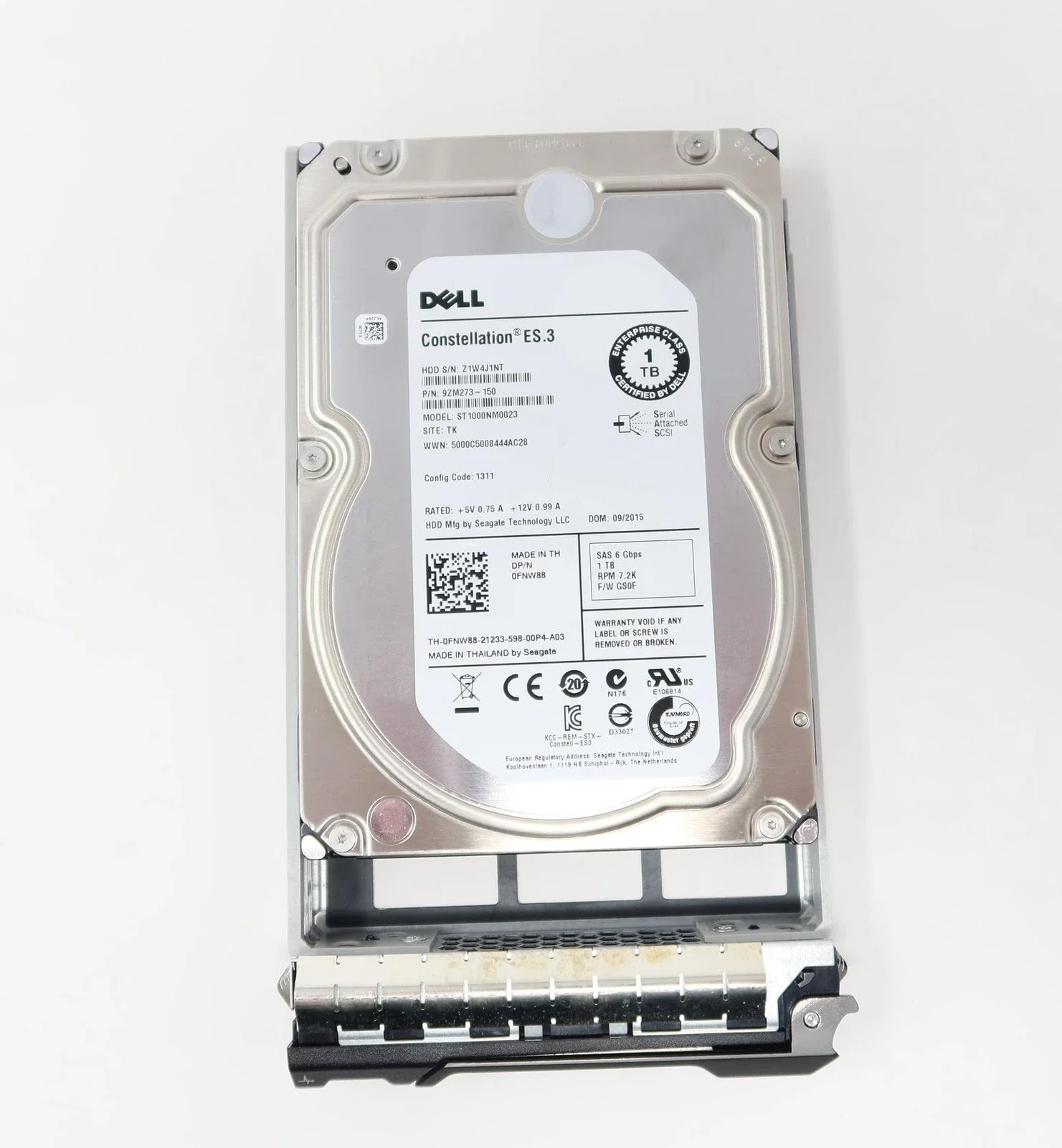 DELL 9ZM273-150 9ZM273-150 Dell 1TB 7.2K RPM SAS 6Gbps 3.5" HDD