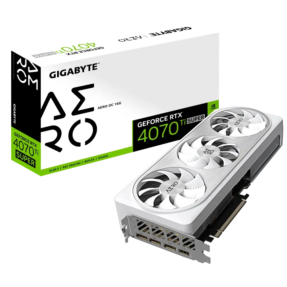 GIGABYTE GeForce RTX? 4070 Ti SUPER AERO OC 16G GV-N407TSAERO OC-16GD