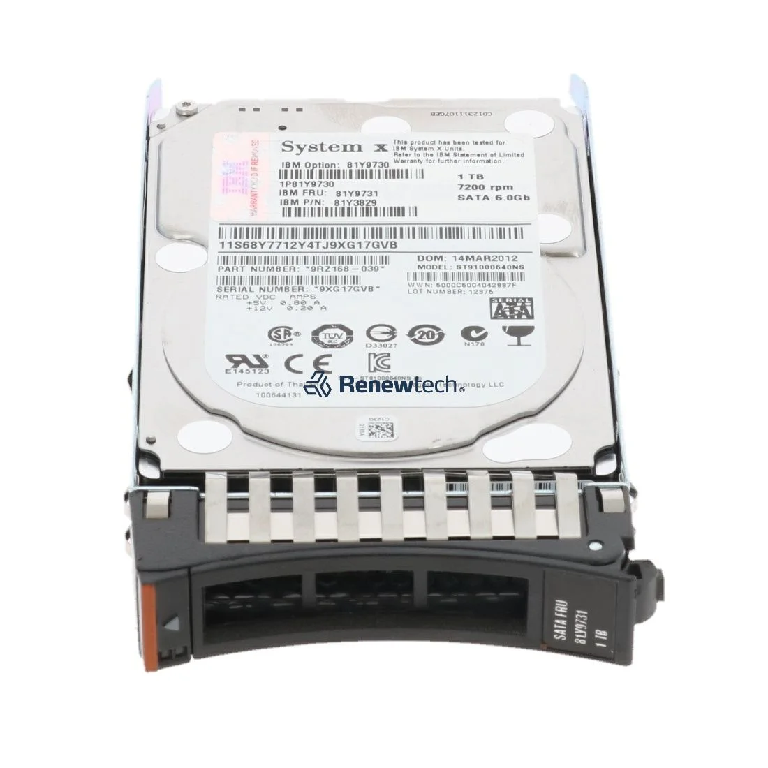 LENOVO 81Y9731 IBM 81Y9731 - 1TB 7.2K 6Gbps NL SATA 2.5in SFF HS HDD