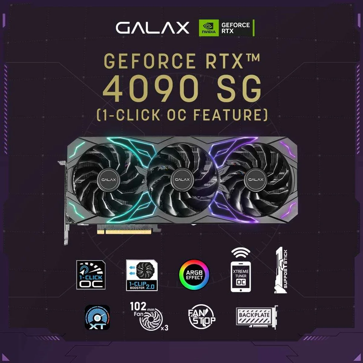 GALAX RTX4090 SG (1 CLICK OC ) 24GB GDDR6X 49NXM5MD6DSG