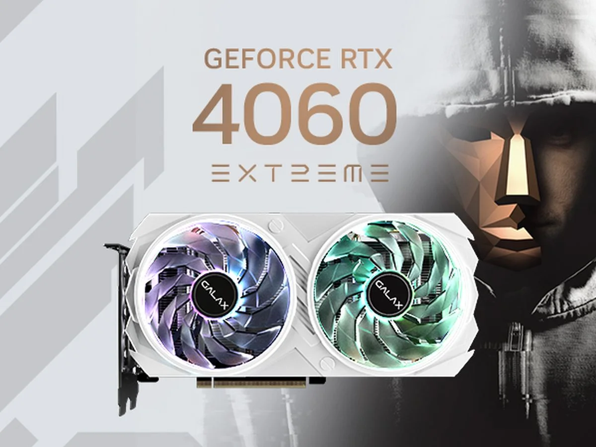GALAX GeForce RTX™ 4060 EX White 1-Click OC GLX 1036 46NSL8MD8NWE
