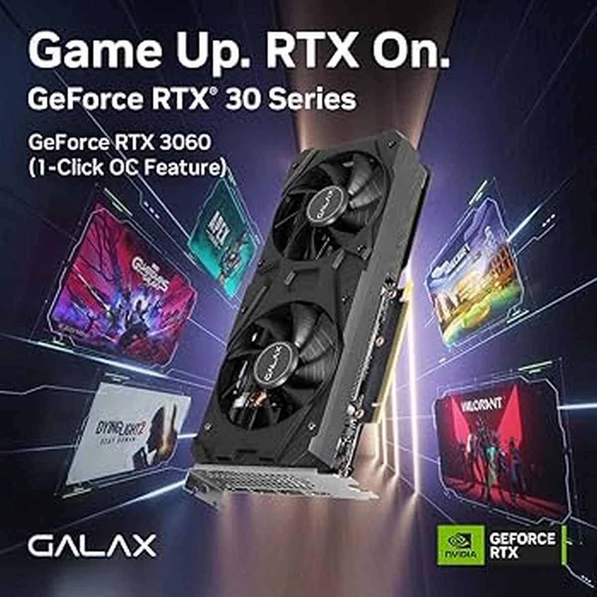 Galax NVIDIA GeForce RTX 3060 (1-Click OC) 12GB LHR Video Card 36NOL7MD1VOC GLX 1006