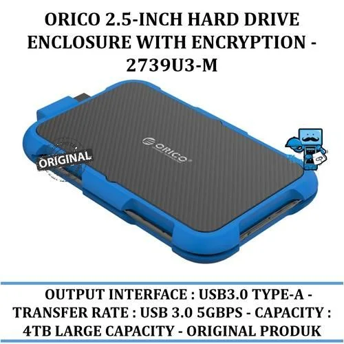 Orico Blue silica gel 2.5Inch Triple-Protection HDD Enclosure 1) Texture: ABS + silica gel 2) Color