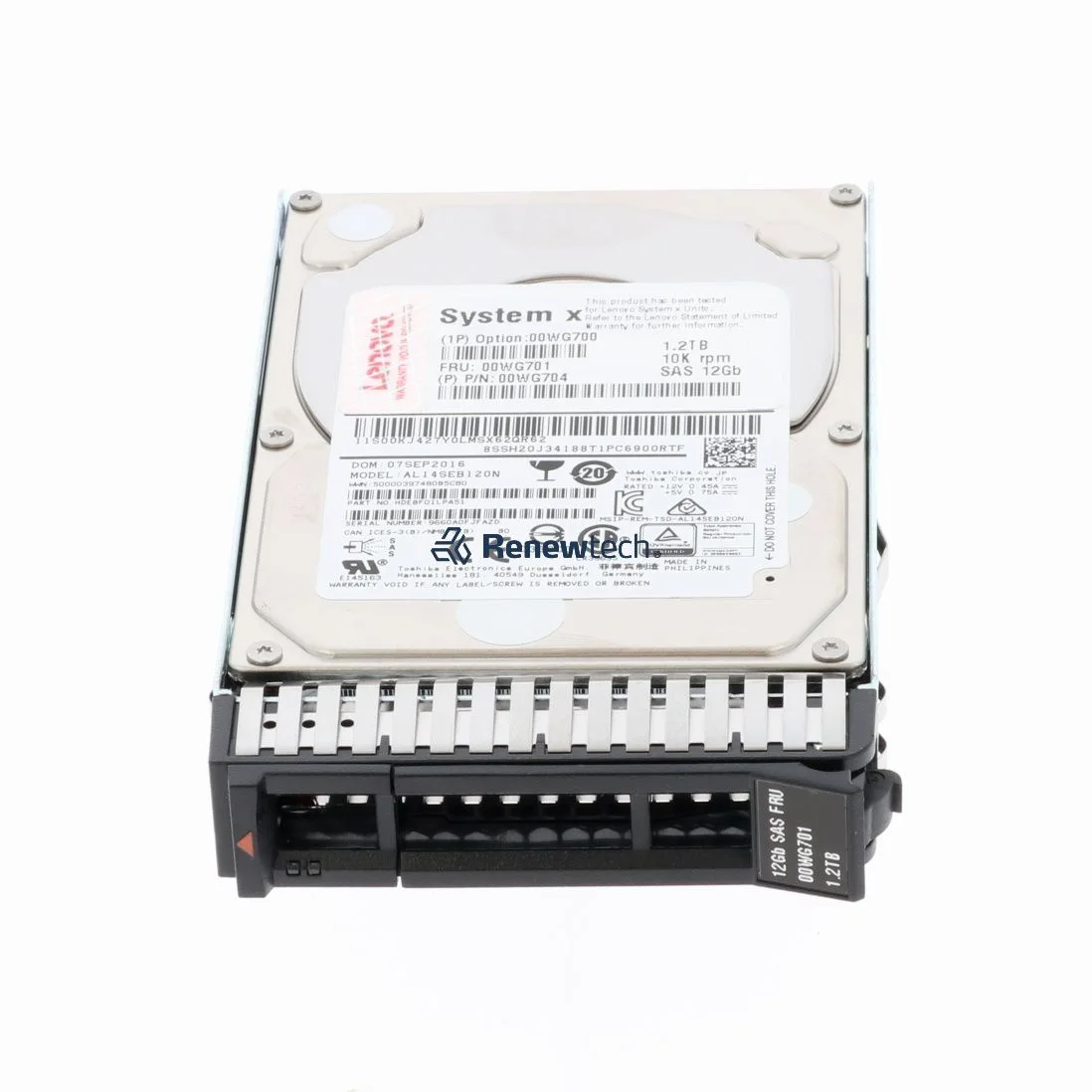 Lenovo 00WG704 1.2TB 10K 12GBPS G3HS 2.5" SAS HDD