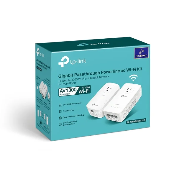 Tp-Link Tl-Wpa8631P Kit Av1300 Gigabit Passthrough Powerline Ac Wi-Fi. Tl-Wpa8631P + Tl-Pa8010P TL-W view 2