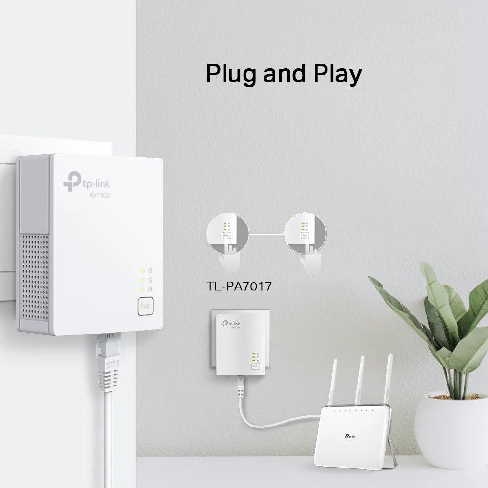 TP-Link AV1000 POWERLINE STARTER KIT TL PA7017 KIT view 3