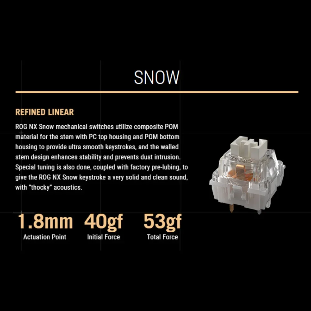 ASUS 90MP031A-BRUC00 ASUS ROG NX Keyboard Switches - NX Snow - 10 pcs Pack view 2