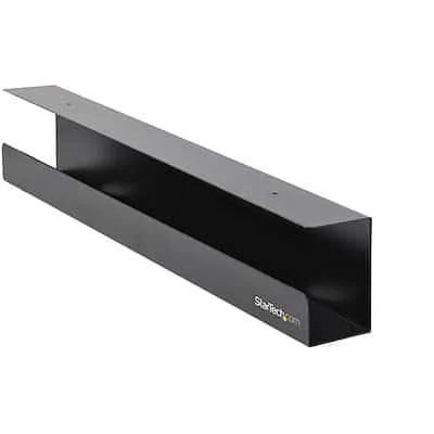 Startech.Com Under Desk Cable Management Tray Holder StarTech.com Cable Organizer - Black - Cable Management Tray - 114.3 mm Length - Steel