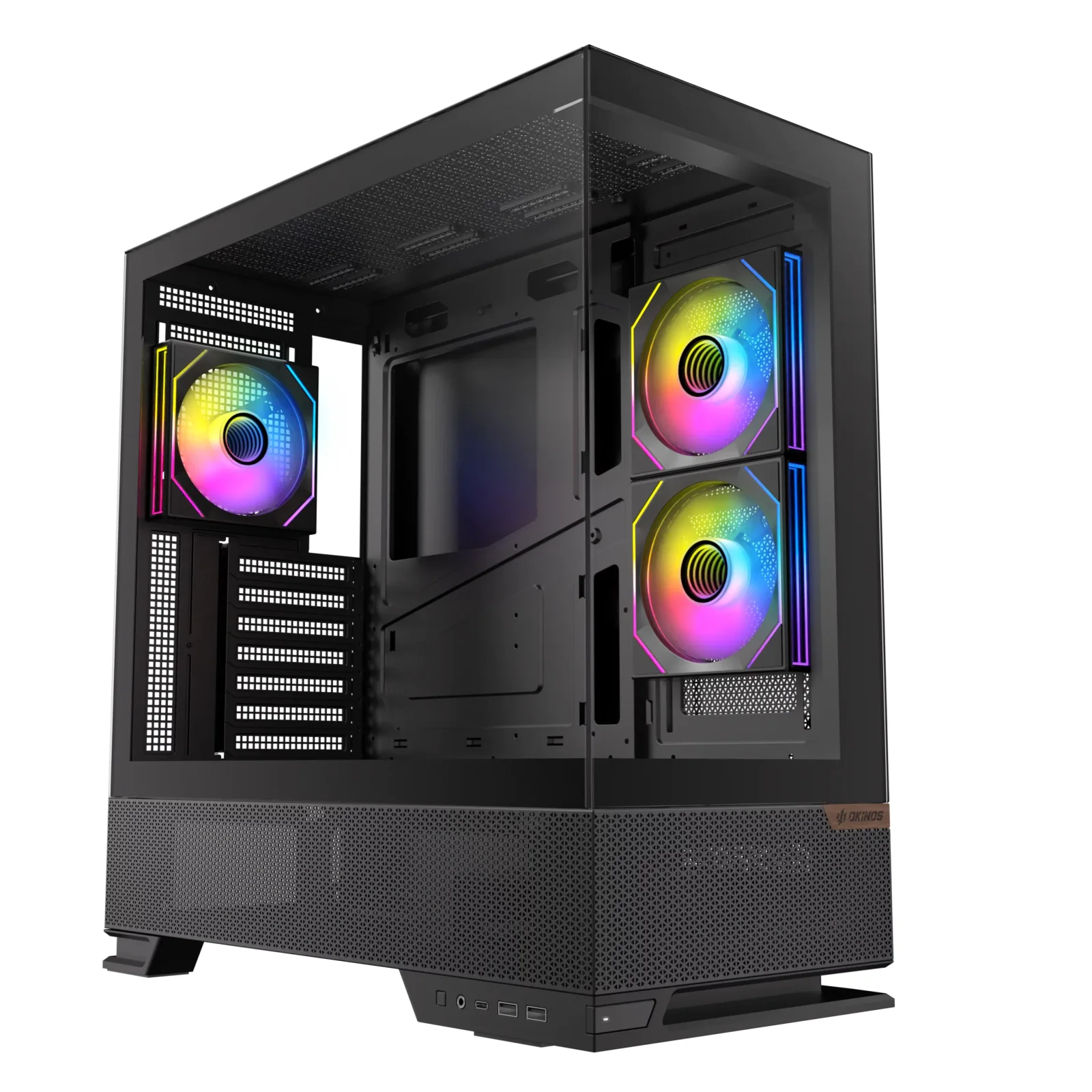 OKINOS Aqua 6 Infinity Black - w/ 6 fans ATX
