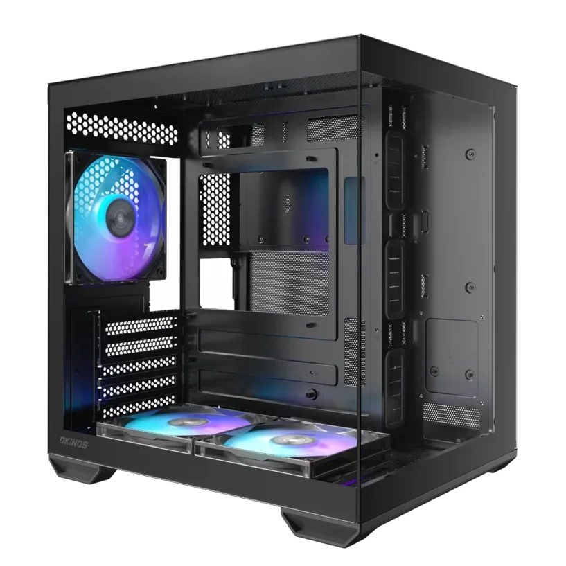 OKINOS Mirage 4 Black - w/3 fans MATX