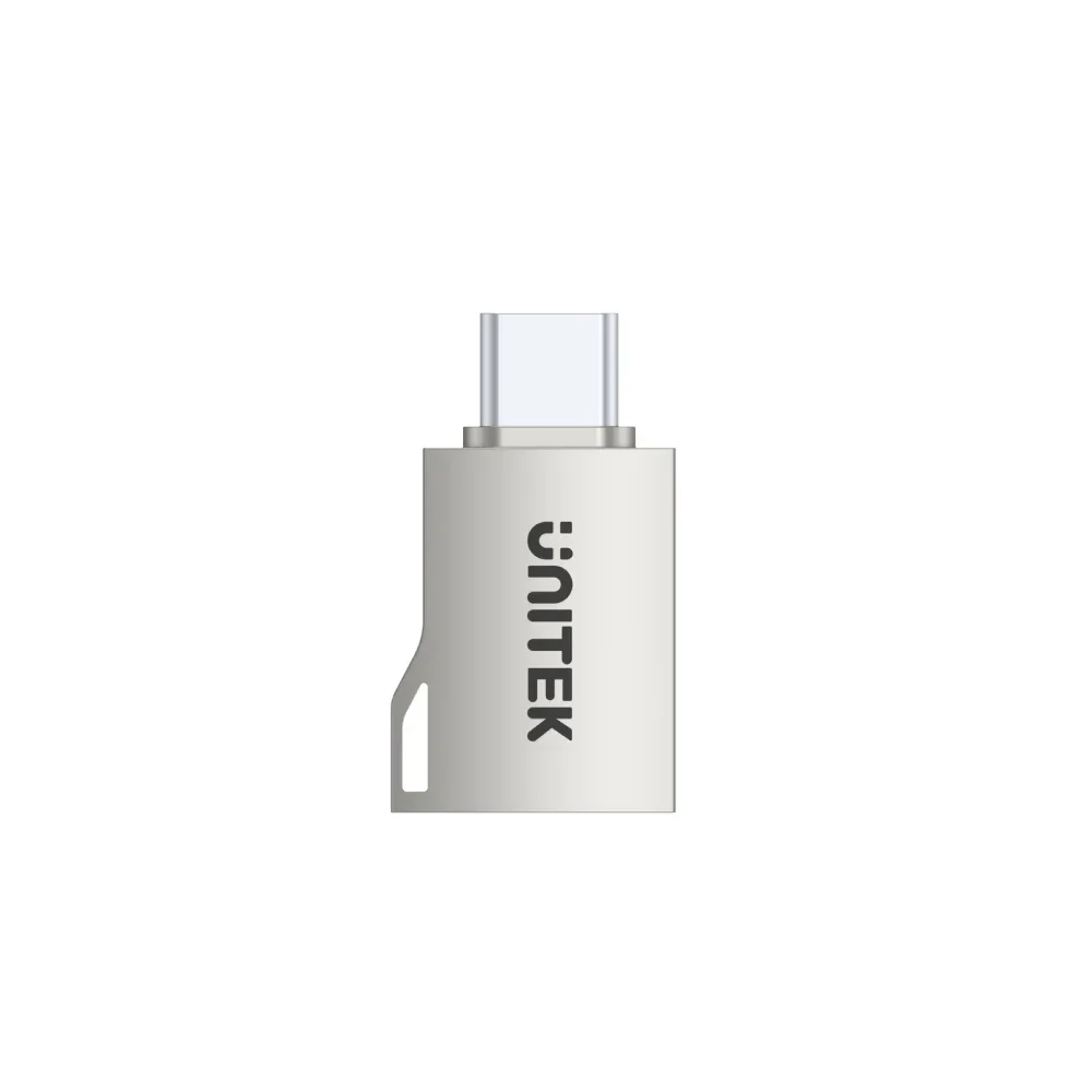 Unitek USB-C 5Gbps Male To USB-A Female Adapter Unitek Data Transfer Adapter - 1 - 1 × USB 3.0 Type C - Male - 1 × USB 3.0 Type A - Female - Silver view 3