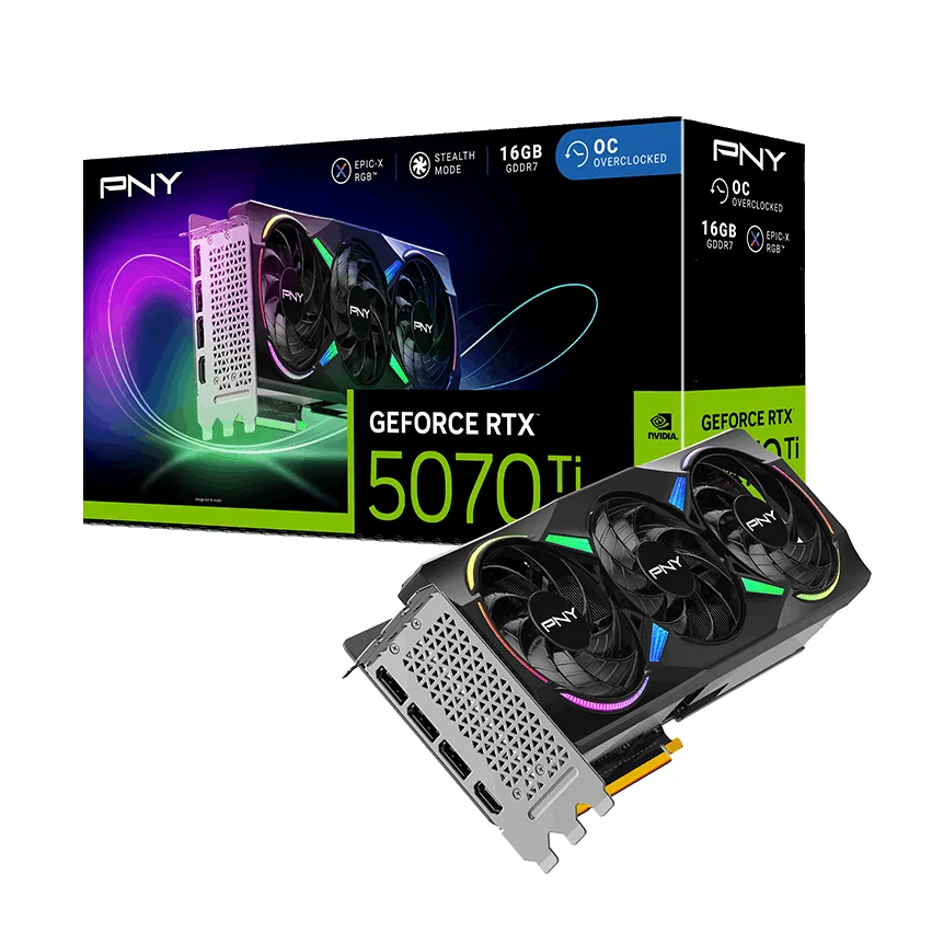 PNY RTX 5070Ti 16GB TRIPLE FAN ARGB OC