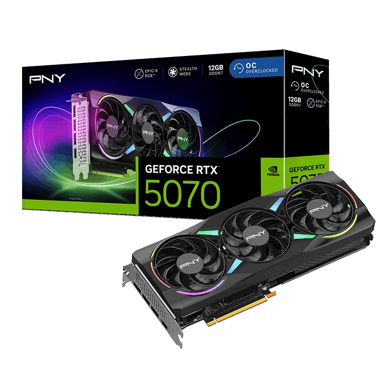 PNY RTX 5070 12GB ARGB EPIC-X OC Triple Fan