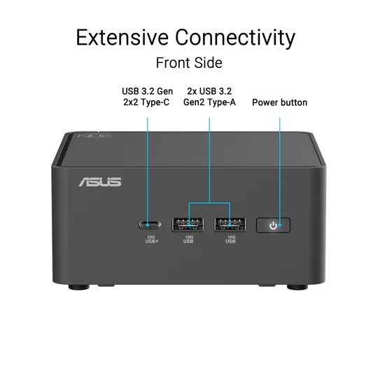 ASUS NUC 15 PRO C3-100U INTEL GRAPHICS B Asus NUC 15 Pro RNUC15CRHI300000I Barebone System - Mini PC - Socket BGA-1744 - 1 x Processor Support - 1 x Intel Core 3 100U 1.20 GHz Hexa-core (6 Core) - Intel Chip - 96 GB DDR5 SDRAM Maximum RAM Support - 2 Total Memory Slots - NVMe Controller - Intel - IEEE 802.11be - Bluetooth 5.4 - Network (RJ-45) - 2 M.2 Interface(s) - 2.5 Gigabit Ethernet - Red Hat Enterprise Linux Supported Operating System view 2