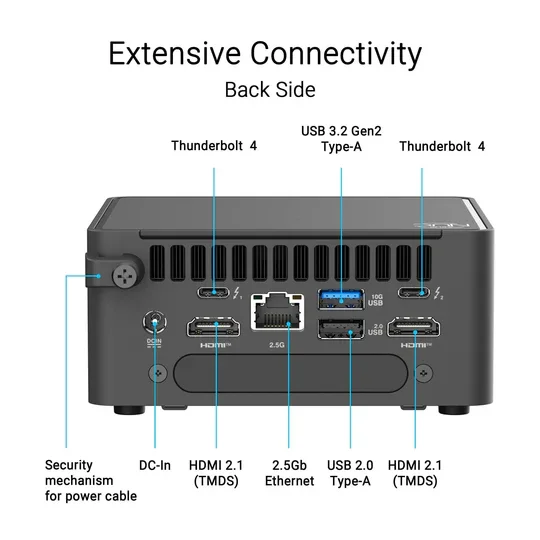 ASUS NUC 15 PRO C3-100U INTEL GRAPHICS B Asus NUC 15 Pro RNUC15CRHI300000I Barebone System - Mini PC - Socket BGA-1744 - 1 x Processor Support - 1 x Intel Core 3 100U 1.20 GHz Hexa-core (6 Core) - Intel Chip - 96 GB DDR5 SDRAM Maximum RAM Support - 2 Total Memory Slots - NVMe Controller - Intel - IEEE 802.11be - Bluetooth 5.4 - Network (RJ-45) - 2 M.2 Interface(s) - 2.5 Gigabit Ethernet - Red Hat Enterprise Linux Supported Operating System view 3