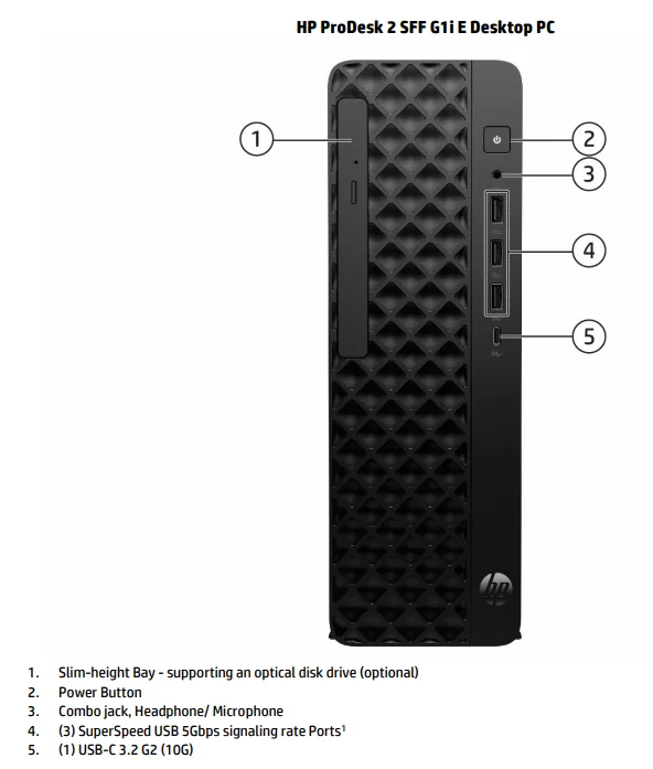 HP PD 2 G1i Intel Core i7-14700 Bundle HP ProDesk 2 G1i Desktop Computer - Intel Core i7 14th Gen i7-14700 - 8 GB - 512 GB PCI Express NVMe SSD - Small Form Factor - Jack Black - Intel H770 Chip - Windows 11 Pro - Intel UHD Graphics 770 DDR5 SDRAM - 180 W